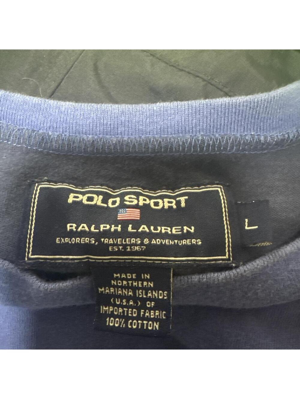 Polo Sport Men's Navy and Blue Tshirt